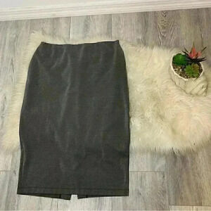 Sejour stretch midi pencil skirt charcoal glitter skirt 0x 14/16